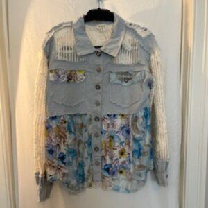 POL Jacket/ Button down- Lace & Denim